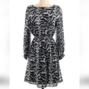 Alice + Olivia silk animal print dress